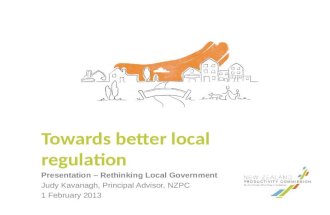 Local regulation presentation - Tauranga