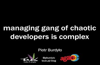 Piotr Burdylo: Managing developers is complex
