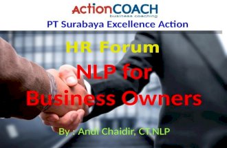 NLP for Business Owners/Enterpreneurs : Applying Neuro Linguistic Programming in Business & Organizations