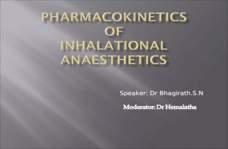 Pharmacokinetics of Inhalational Anaesthetics