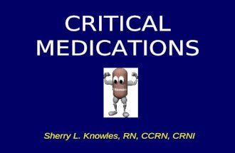 Critical Medications