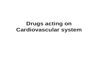 1 drugs acting on cardiovascular system