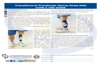 Transfemoral Prosthesis Above Knee (AK) CARE AND USE GUIDE