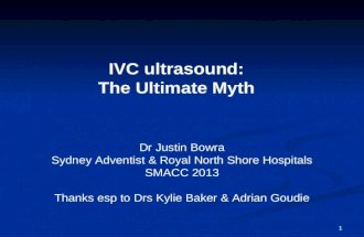 Justin Bowra: IVC Filling: The Ultimate Myth