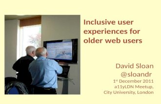 Inclusive user experiences for older web users