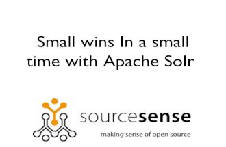 Small wins in a small time with Apache Solr
