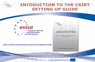 Day 1   Enisa   Setting Up A Csirt