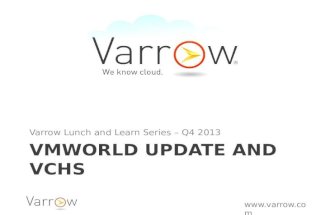 Varrow VMworld Update and vCHS Lunch and Learn Presentation