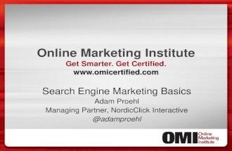 Search Marketing Basics - OMI 2012