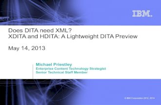 Does DITA need XML? Lightweight DITA and HTML5