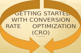 GETTING STARTED WITH CONVERSION RATE OPTIMIZATION (CRO)
