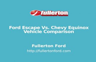 Ford Escape Vs. Chevy Equinox Vehicle Comparison