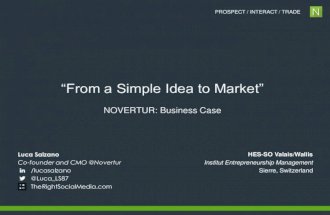 From a simple idea to market - Novertur business case