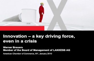 LANXESS' Dr. Werner Breuers on Innovation