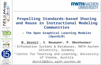 Propelling Standards-based Sharing and Reuse in Instructional Modeling Communities – The Open Graphical Learning Modeler (OpenGLM)