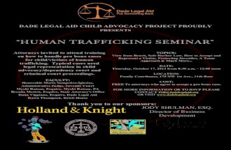 Human trafficking training flyer 2013