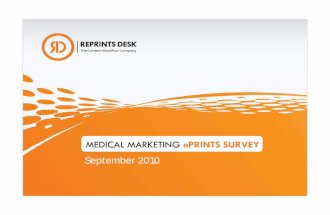Reprints Desk 2010 ePrints Medical Marketing Survey Results