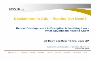 Disclaimer in Ads - Resting Not Dead?