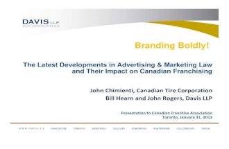 Latest Developments in Advertising and Marketing Law and Their Impact on Canadian Franchising