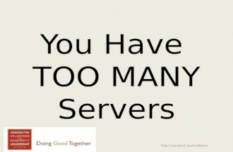 2011 npo you have too many servers   peter campbell