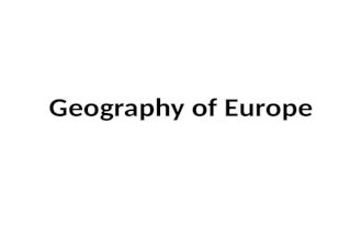 Europe Geography