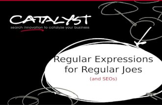 Regular Expressions for Regular Joes (and SEOs)