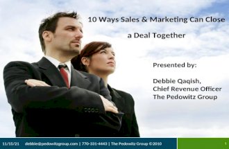 10 Ways Sales & Marketing Can Close a Deal Together