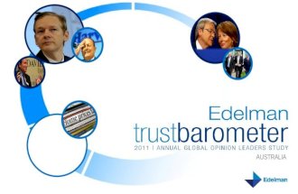 2011 Australian Edelman Trust Barometer