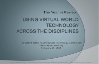 Using Virtual World Technologies Across the Disciplines