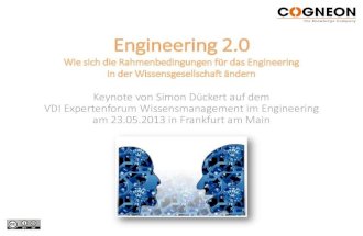 VDI Expertenforum WMiE 2013 - Engineering 2.0 (Dückert)