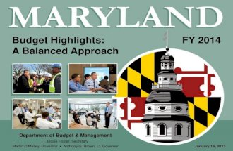 Maryland's FY 2014 Budget Highlights