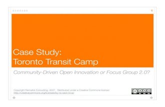 Enterprise2.0 Case Study: Toronto Transit Camp