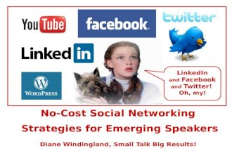 Social Networking for Emerging Speakers: Facebook, Twitter, Linkedin, Youtube, Wordpress and more!