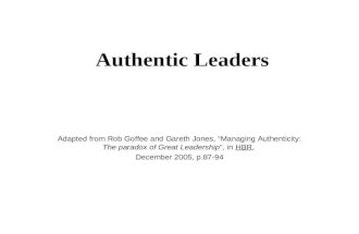 Authentic Leaders