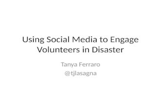 PERRC Using Social Media to Engage Volunteers in Disaster