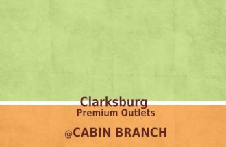Outlet Stores in Clarksburg Maryland  Cabin Branch