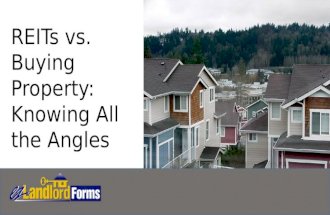 REITs vs. Buying Property: Knowing all the Angles