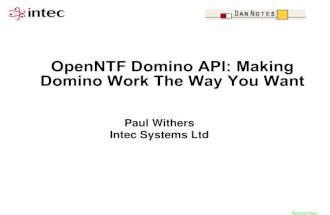 DanNotes 2013: OpenNTF Domino API