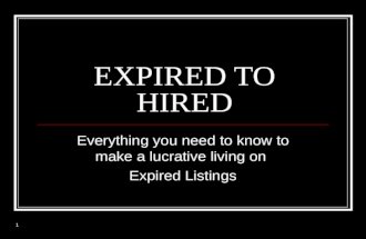 Expired to Hired