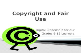 Copyright And Fairuse