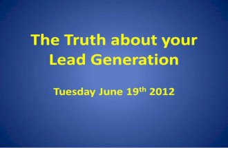 The Truth about Your Lead Generation