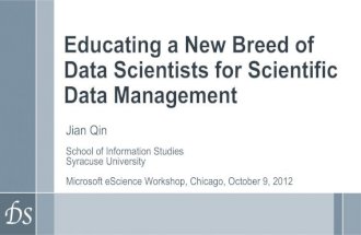 Educating a New Breed of Data Scientists for Scientific Data Management