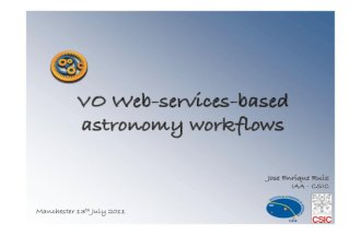 VO web-services-based astronomy workflows