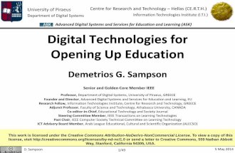 Digital Technologies for Opening Up Education