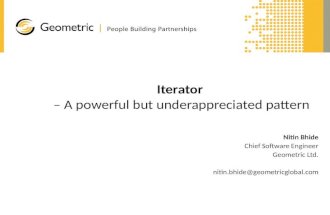Iterator - a powerful but underappreciated design pattern