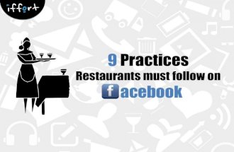 9 things Restaurants must do on Facebook