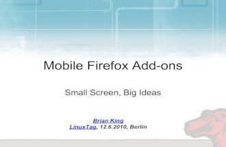 Firefox Mobile Add-ons - LinuxTag 2010