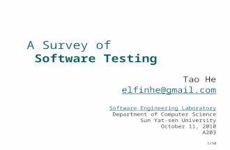 A survey of software testing