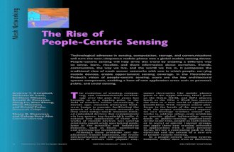 The rise of people centric sensing