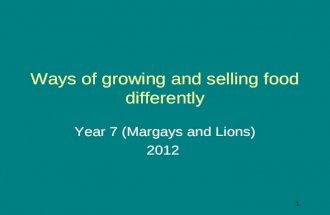 Y7 ways of growing and selling food differently